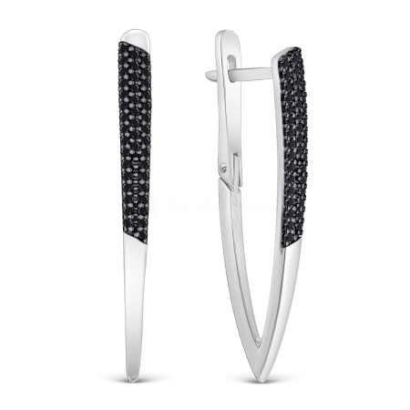 Серьги из серебра с шпинелью