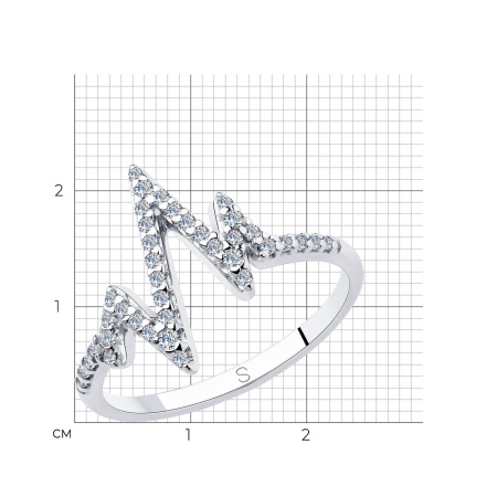 Серебряное кольцо с фианитами