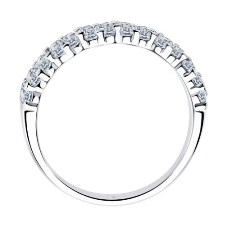 Кольцо из серебра с фианитами