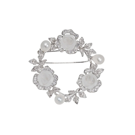 Брошь из серебра «Роза»