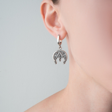 Серьги из серебра «Лунница»