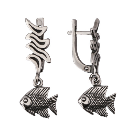 Серебряные серьги «Морской коктейль»