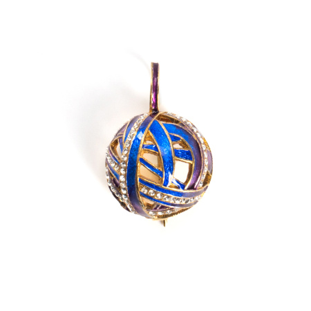 Серебряные серьги с эмалью и фианитами