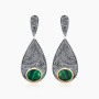Серебряные серьги «Волшебный Малахит»