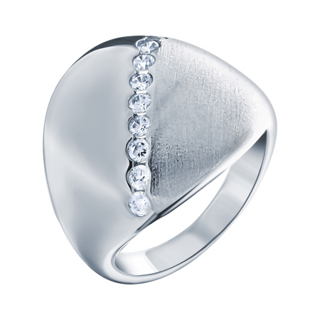 Кольцо из серебра с фианитами