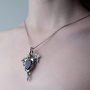 Серебряный подвес с аметистом «Тёмный мистик»