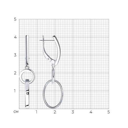 Серьги из серебра с бриллиантами