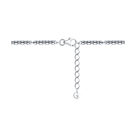 Серебряный браслет с фианитами «Змея»