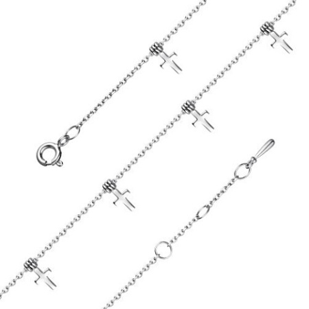 Серебряный браслет «Крест»