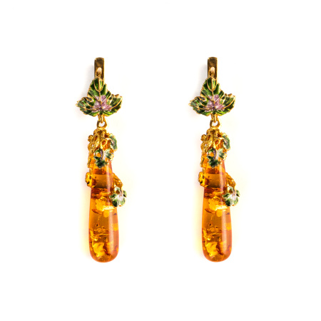 Серьги из серебра «Виноградная лоза»