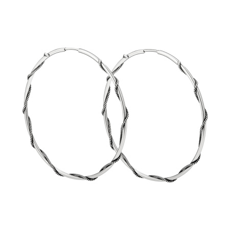 Серебряные серьги кольца