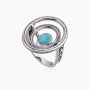 Кольцо из серебра с камнем ларимар