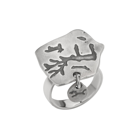 Серебряное кольцо «Олень»