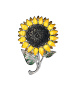 Брошь из серебра «Подсолнух»