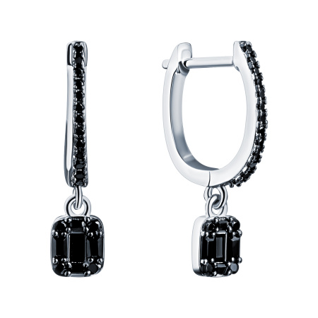 Серьги из серебра с шпинелью