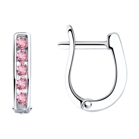 Серебряные детские серьги с фианитами