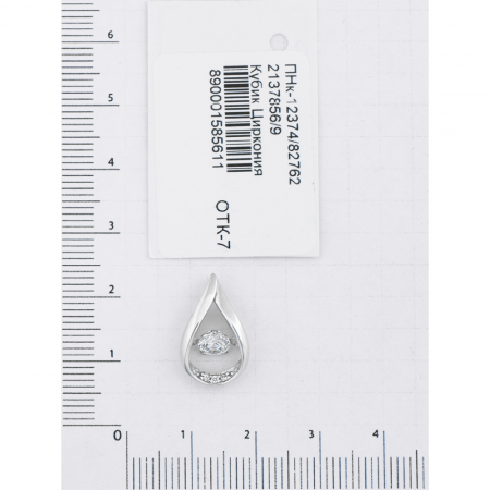 Подвеска «Капля» с танцующим фианитом