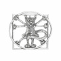 Серебряная подвеска «Кот Да Винчи»