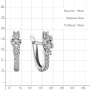 Серьги из серебра с фианитами