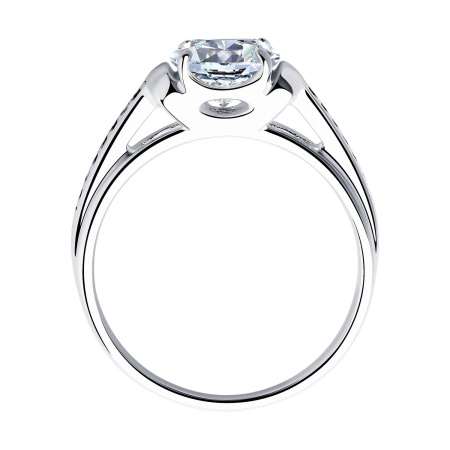 Серебряное кольцо с фианитами