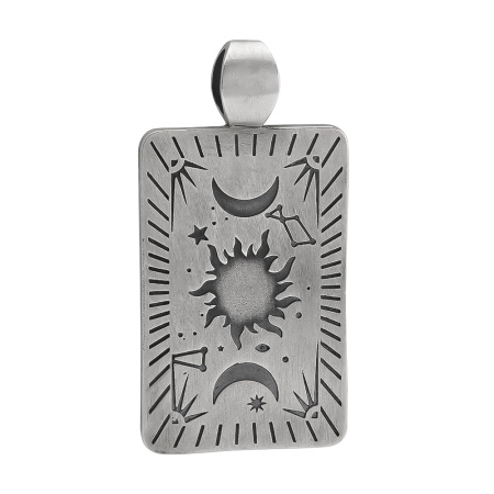 Кулон из серебра с гранатом «Карты даро звезда»