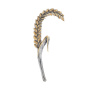 Брошь из серебра с позолотой «Колос»