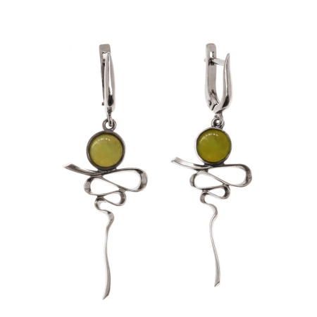 Серебряные серьги со вставкой «Нежность»