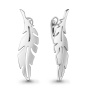 Серьги из серебра «Перо»