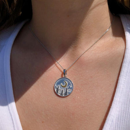 Серебряная подвеска «Полумесяц» лунница