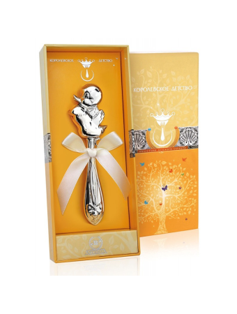 Серебряная погремушка «Утенок»