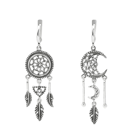Серьги из серебра «Ловец снов»