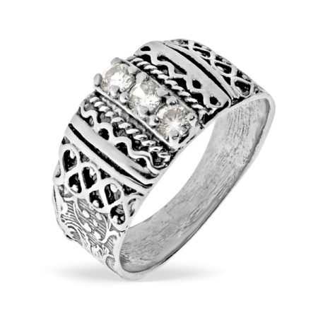 Серебряное кольцо с фианитом