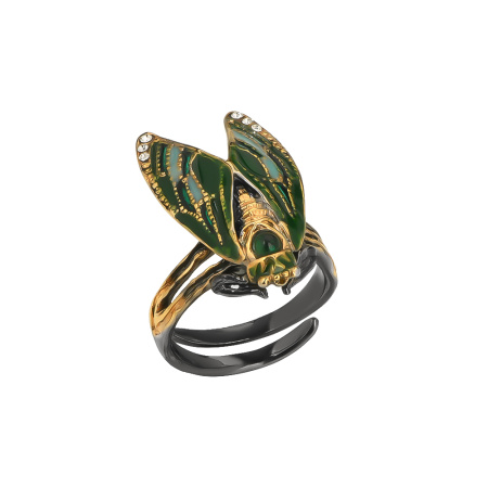 Серебряное кольцо «Цикада»