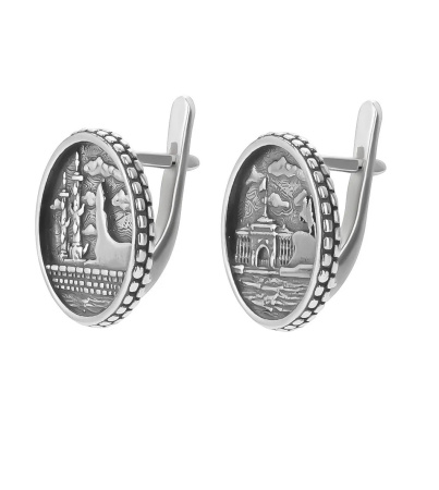Серьги из серебра «Северная столица»