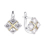 Серьги из серебра с фианитами