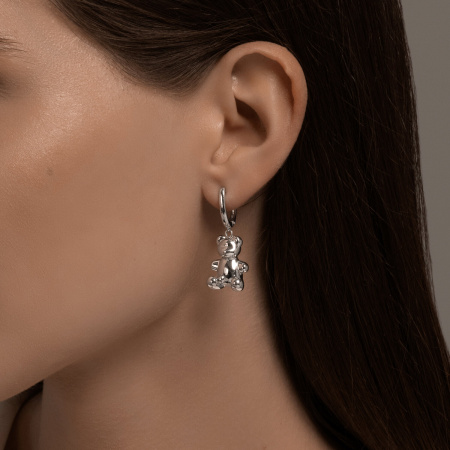 Серьги из серебра «Мишка»