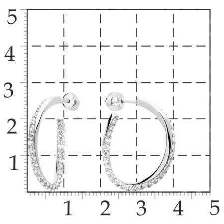 Серьги серебряные с фианитами