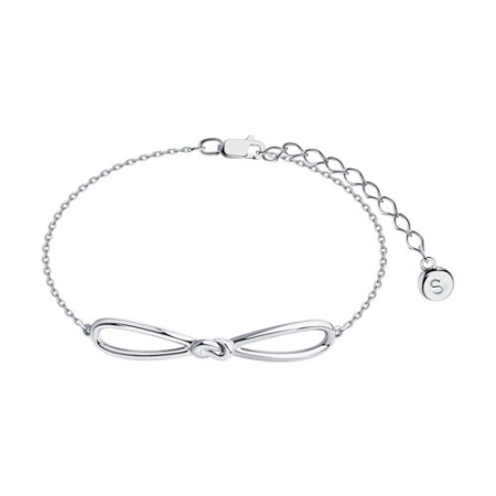 Браслет из серебра «Бант»