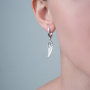 Серьги женские из серебра 925 Цветы Крылья перо роза