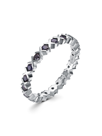 Серебряное кольцо с сапфирами