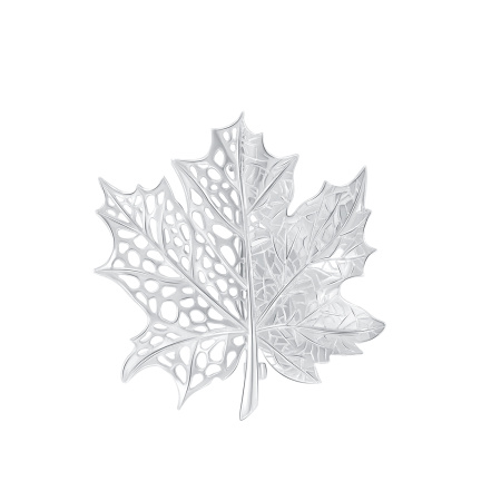 Брошь из серебра «Лист клена»