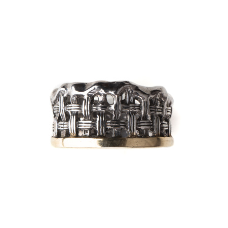 Серебряное кольцо с позолотой