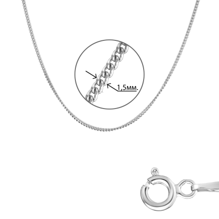 Серебряная цепь «Панцирная»