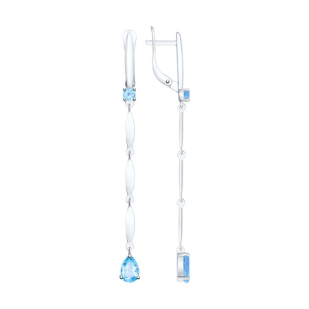 Серебряные серьги с топазами