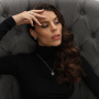 Серебряный кулон на цепи с марказитами Swarovski