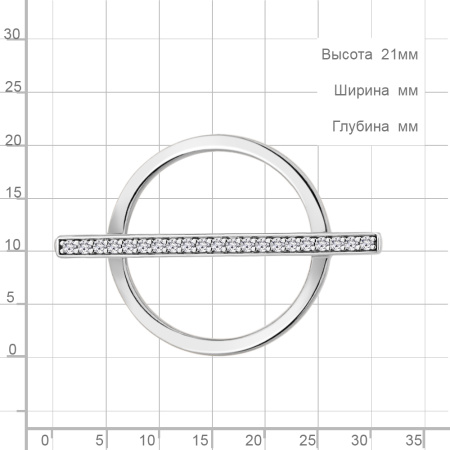 Кольцо из серебра с фианитами
