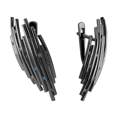 Серебряные серьги с фианитами