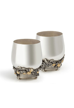 2 серебряных стакана «Яблочный Спас»