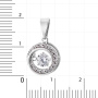 Серебряная подвеска с танцующим фианитом