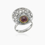Кольцо из серебра с камнем гранат